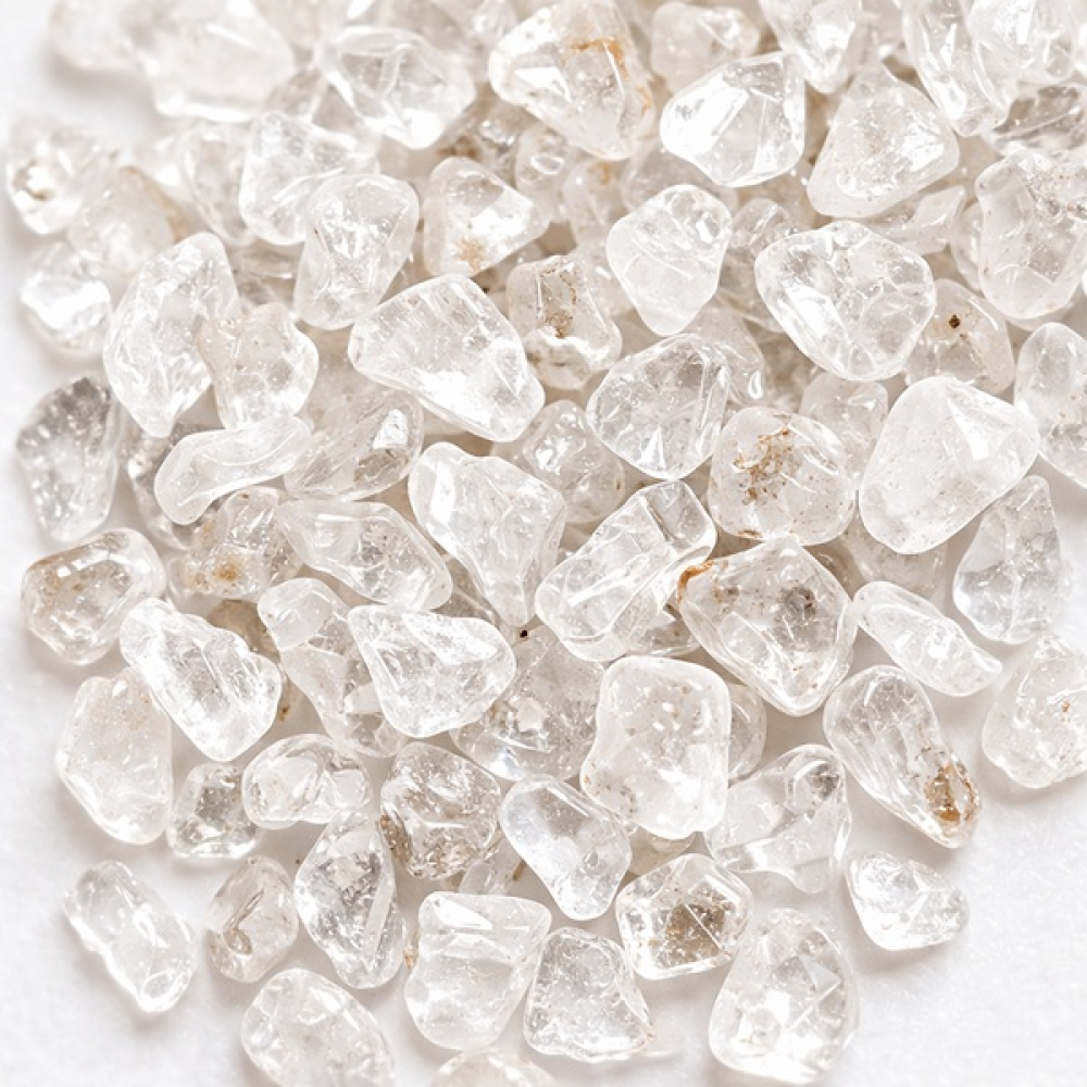 Sehr kleine Bergkristall Trommelsteine 0,3 bis 0,5 cm