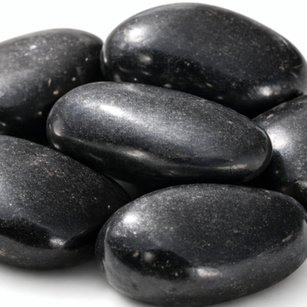 Preview: Shungite tumbled stone surface detail