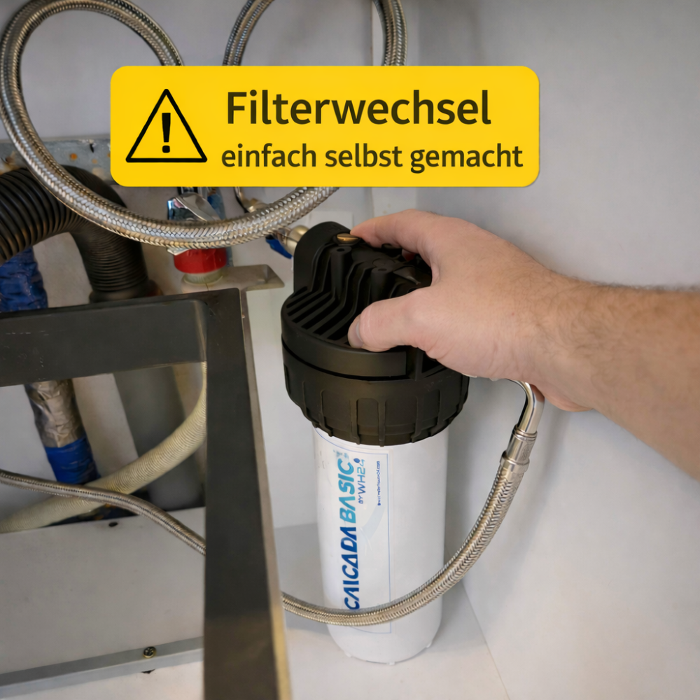 Preview: CASCADA BASIC Wasserfilter im Spülenunterschrank – Filterwechsel einfach selbst gemacht