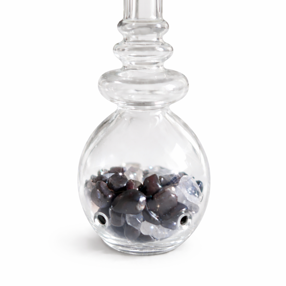 Edelsteinstab_Edelsteinphiole_zur Energetisierung_mit_Bergkristall_Granat_Passion_1